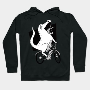 Funny bike dinosaur Hoodie